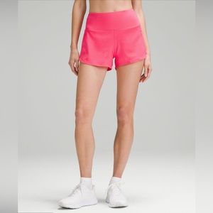 NWT Lululemon lip gloss Pink Speed Up High Rise Lined 4” Short Size 4